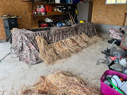 Customer photo review of Hunting Blind Raffia Grass (Pack)