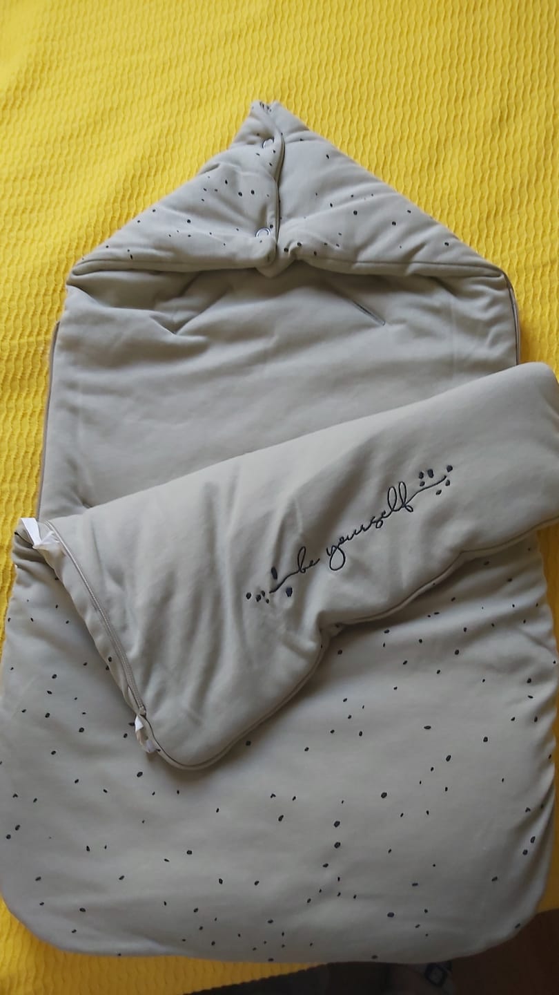 Customer photo review of Puset Tulumu Yenidoğan Footmuff Cosmos Haki Organik Pamuk
