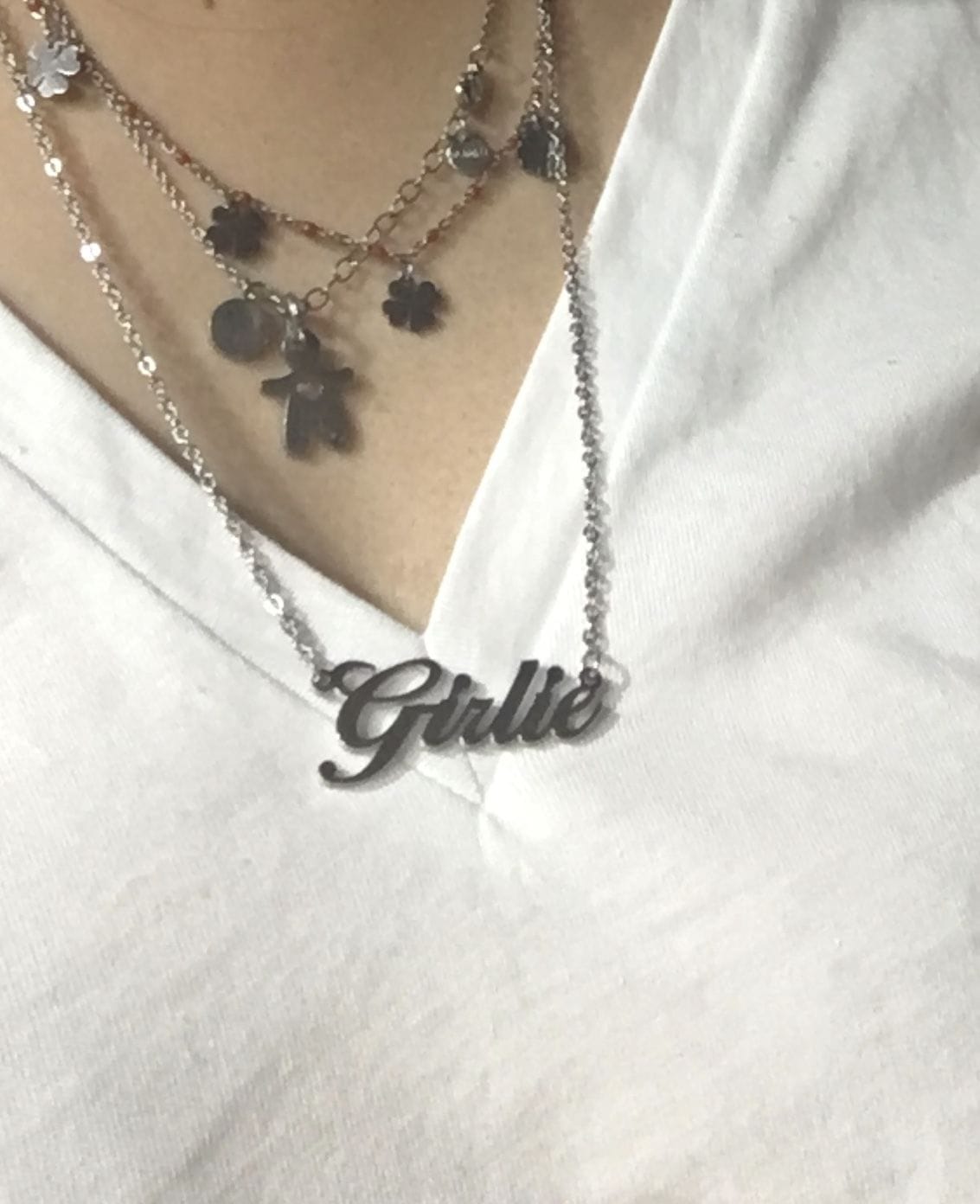 Customer photo review of [Almost Sold Out] To My Amazing Goddaughter - Love You Always And Forever - Personalized Name Necklace