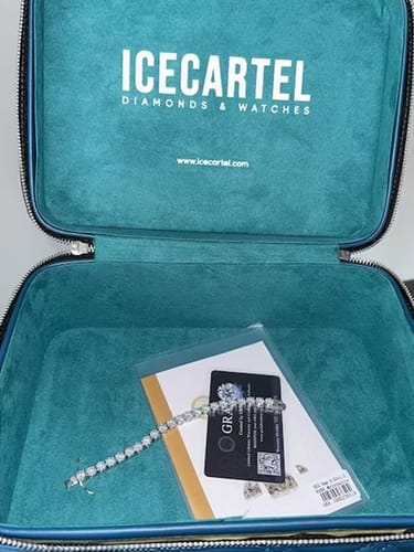 Customer photo review of 5MM Moissanite Tennis Bracelet 14K White Gold