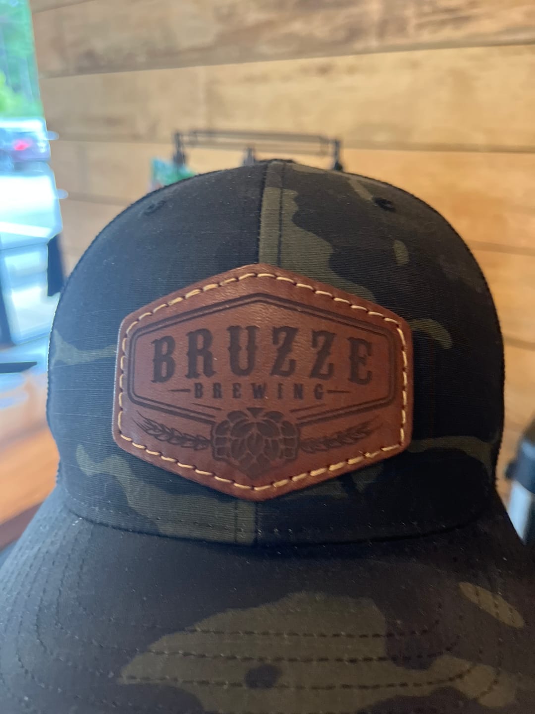 Customer photo review of Richardson 862 Camo Custom Leather Patch Hat