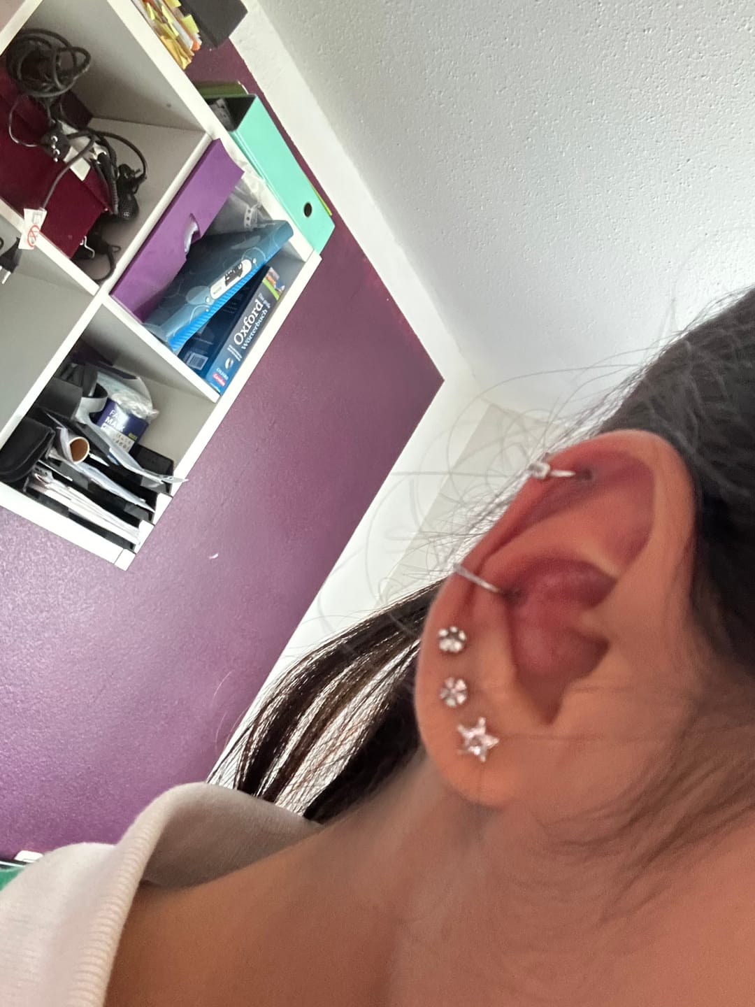 Customer photo review of Crystal Clicker Piercing | Titan