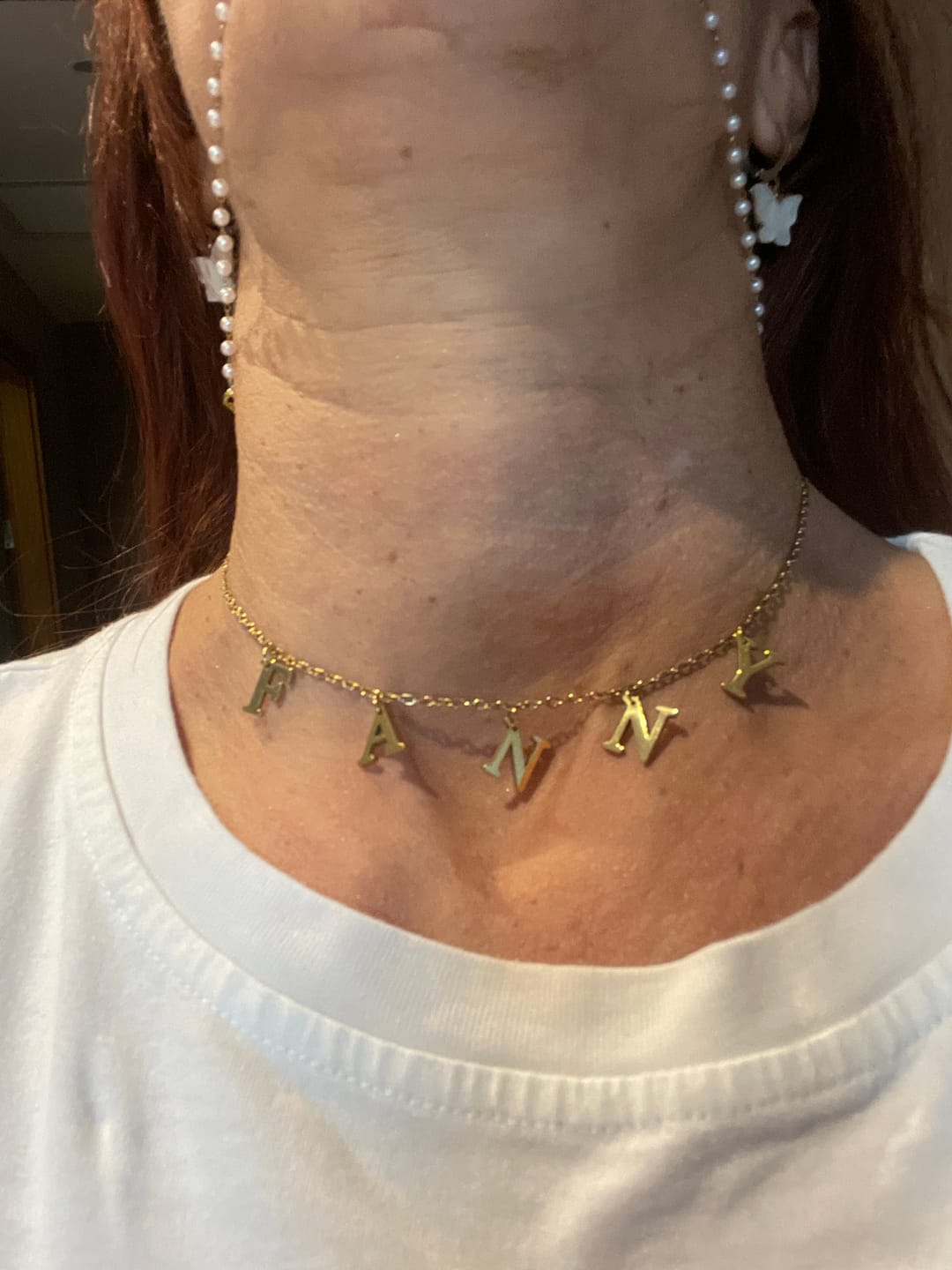 Customer photo review of Collier Personnalisable Initiales