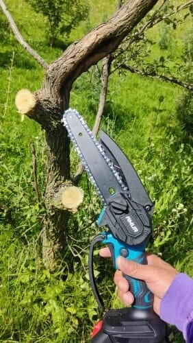 Customer photo review of GardenBrite™ Cordless Electric 4/6" Chainsaw