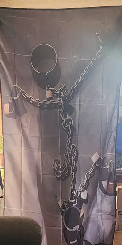 Customer photo review of Custom Shower Curtain