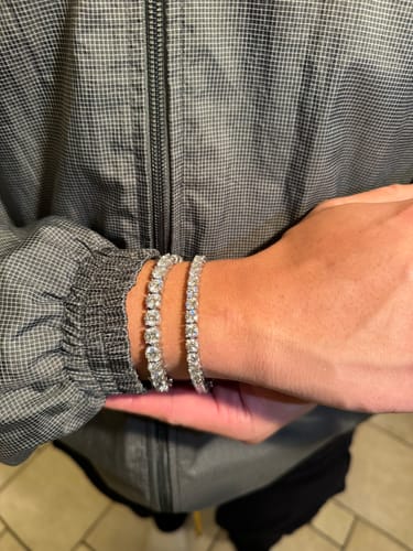 Customer photo review of 6MM Moissanite Tennis Bracelet 14K White Gold
