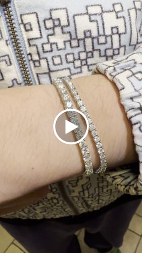 Customer video review of 4MM Moissanite Tennis Bracelet 14K White Gold