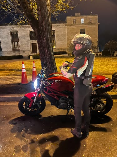 Customer photo review of Voyager Moto Jeans Black