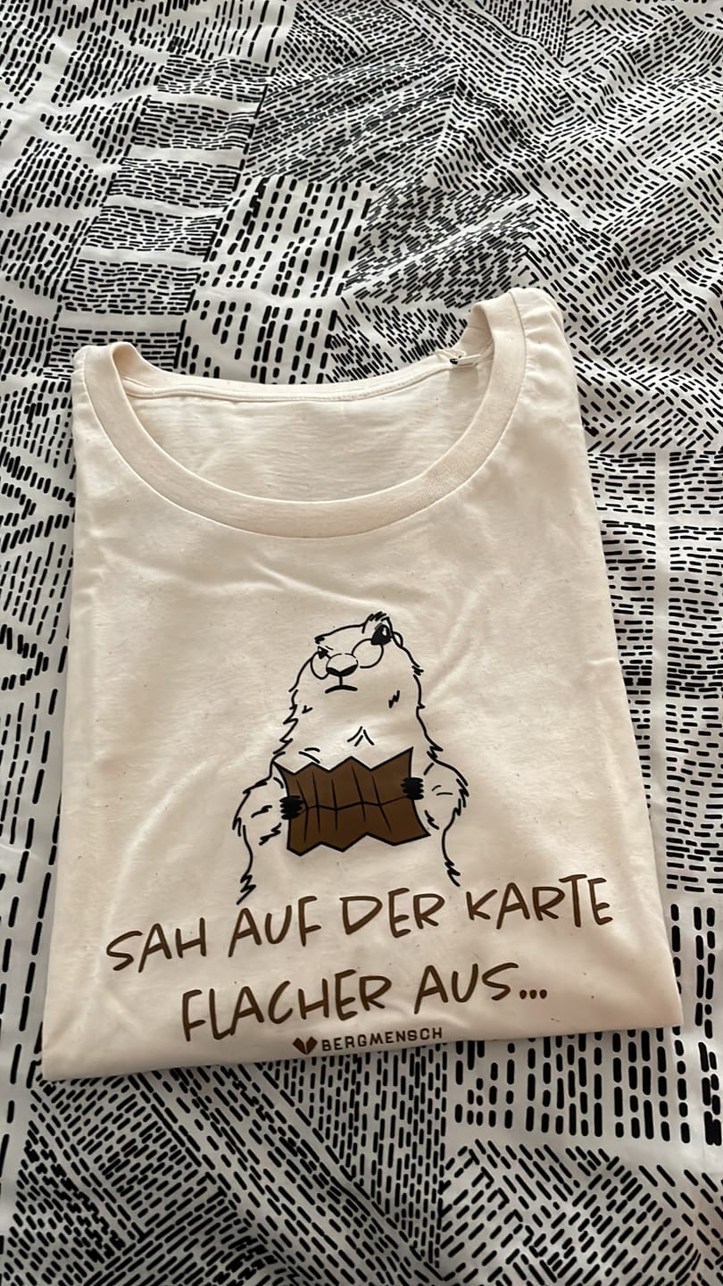 Customer photo review of Sah auf der Karte flacher aus - Damen Premium Organic Shirt