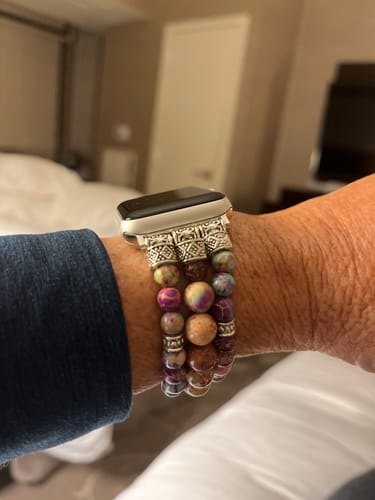 Customer photo review of Intense Jasper Stretch Apple Watch Strap