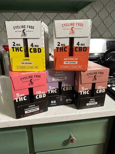 Customer photo review of Black Currant THC Seltzer, 6pk