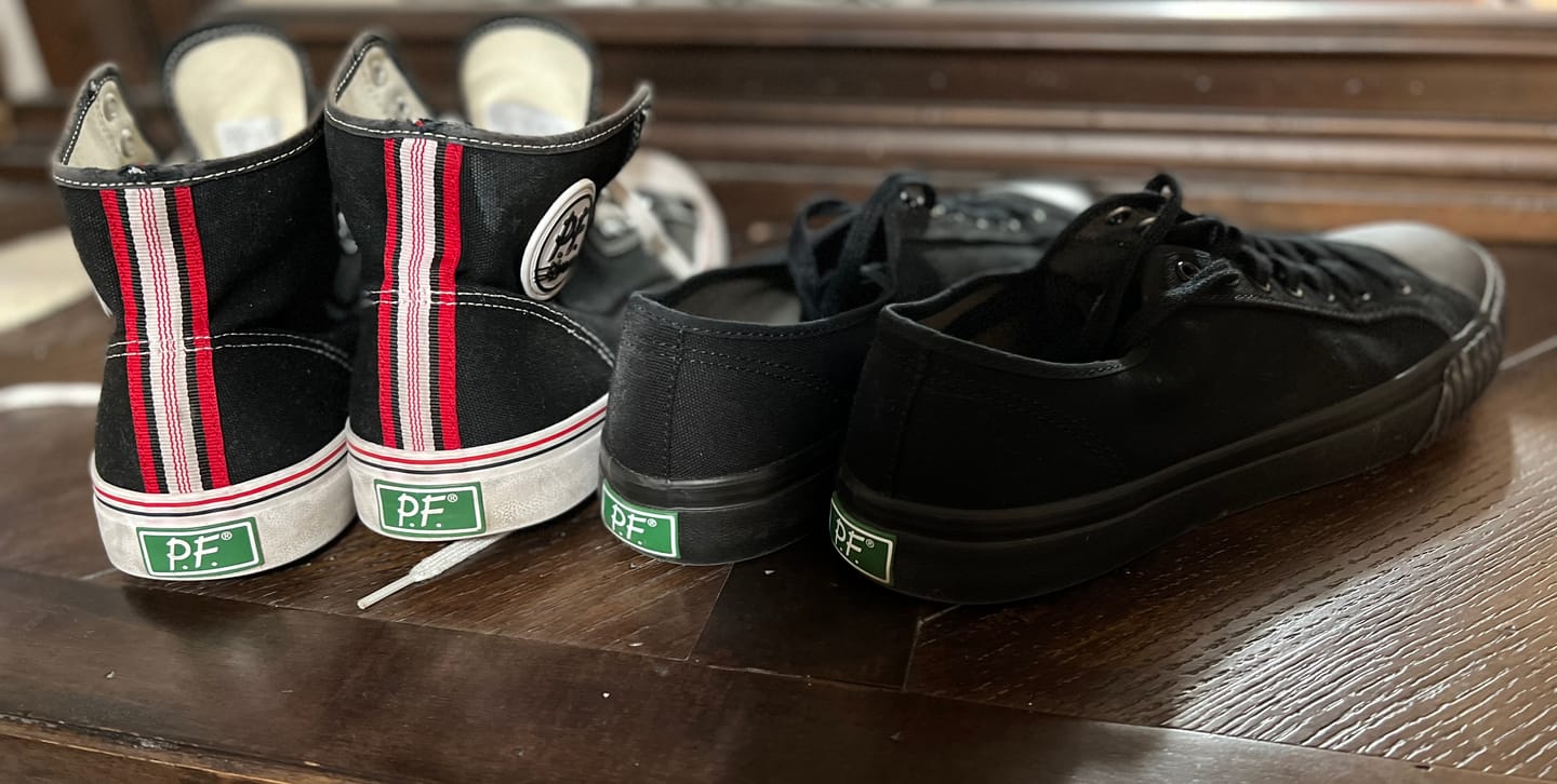 Customer photo review of Jet Black Center Lo Top | Unisex Canvas Sneaker