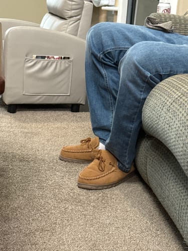 Customer photo review of MEN'S SHEEPSKIN MOCCASIN