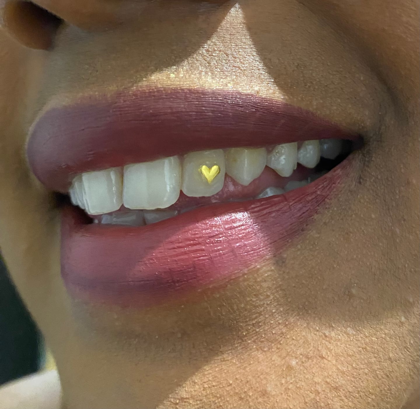 Customer photo review of Small Heart 24-karat gold