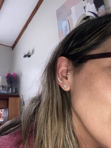 Customer photo review of PIERCING CROWN BAÑO DE ORO