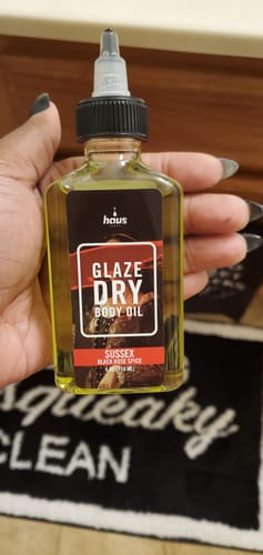 Customer photo review of SUSSEX GLAZE DRY BODY OIL| BLACK ROSE SPICE