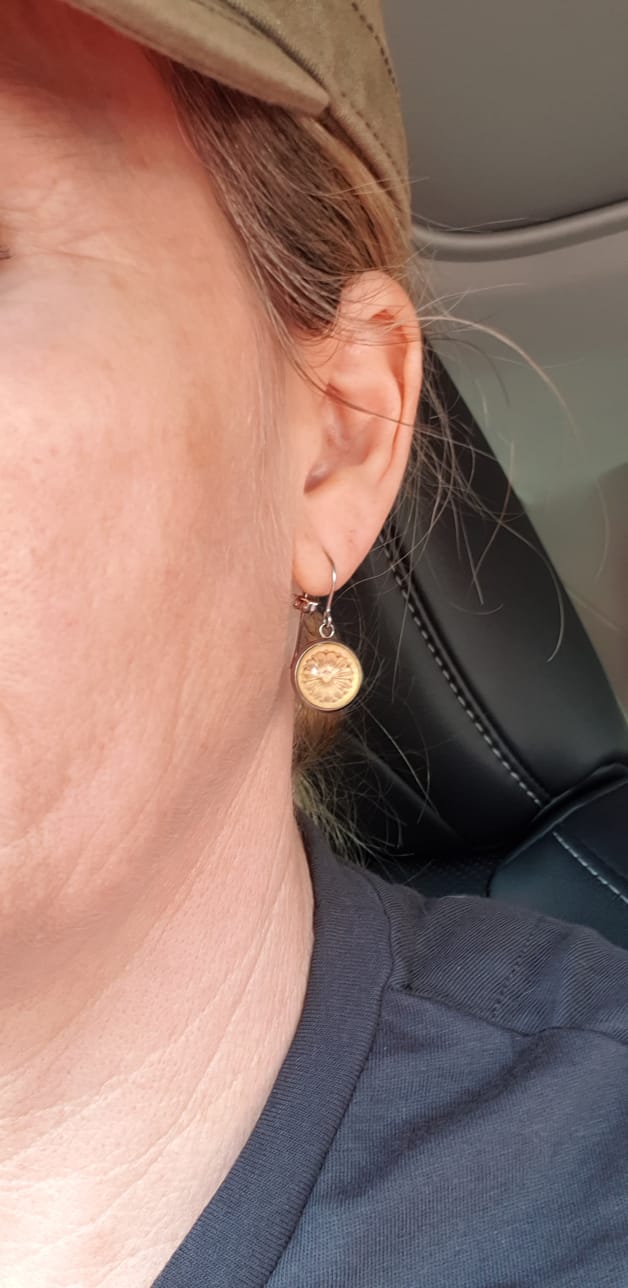Customer photo review of Deciduous Beech - Drop Earrings