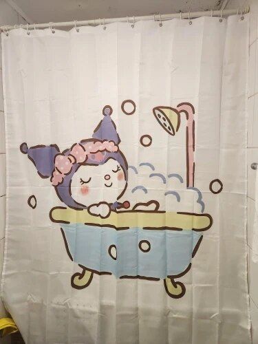 Customer photo review of Custom Shower Curtain