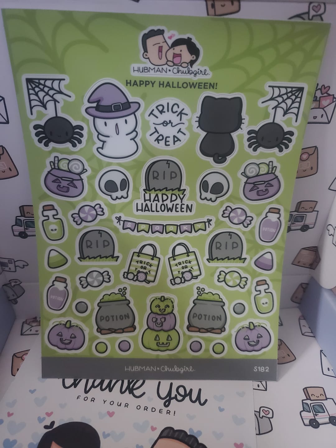 Customer photo review of Happy Halloween! Sticker Sheet