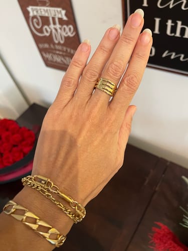 Customer photo review of Triple Twist Ring