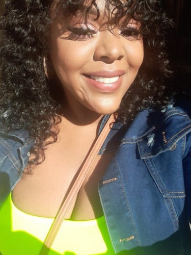 Customer photo review of Luvwin Water Wave Short Bang Wig No Lace Beginner Friendly 100% Human Hair