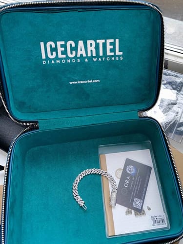 Customer photo review of 6MM Moissanite Miami Cuban Link Bracelet 14K White Gold