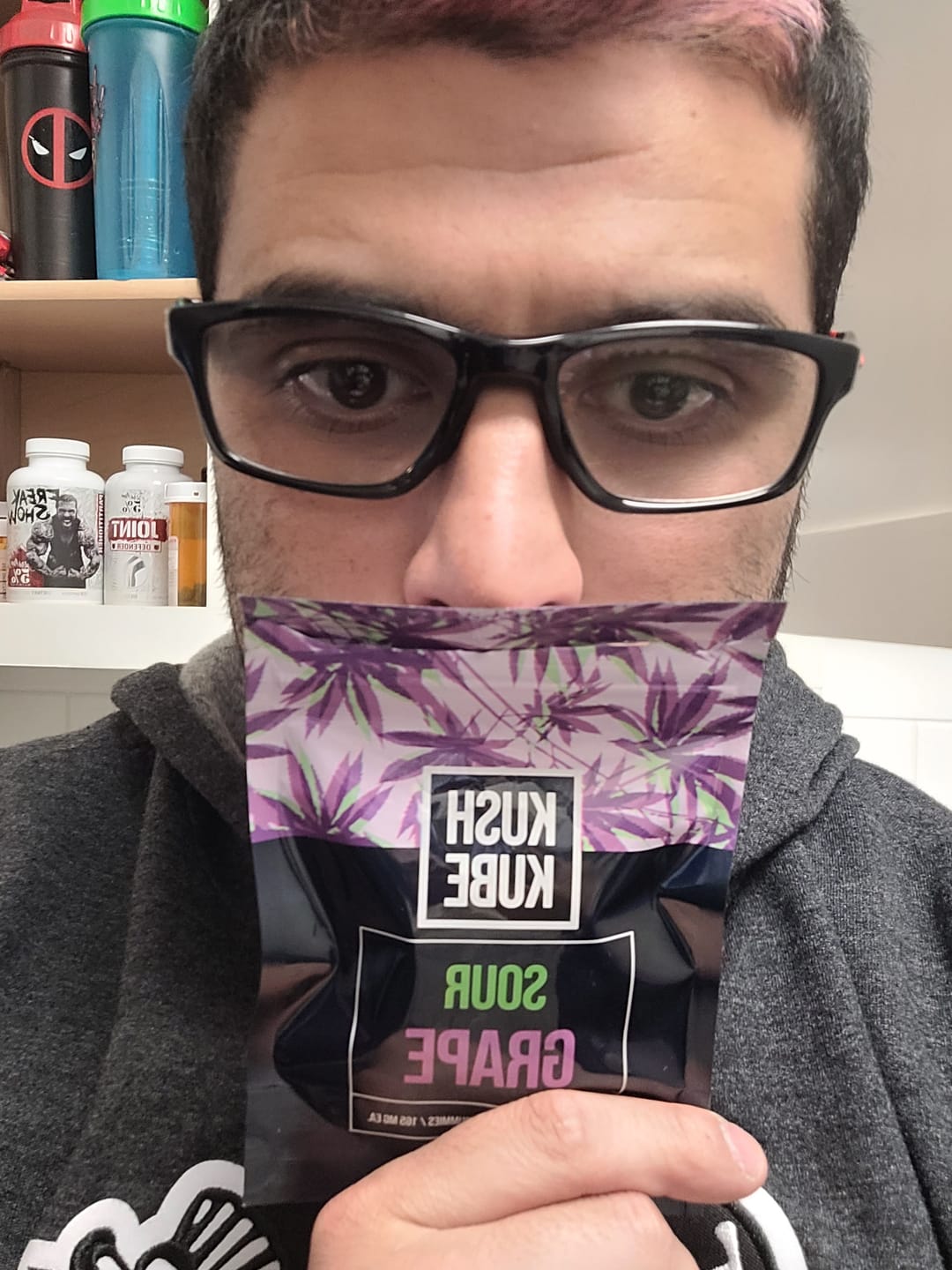 Customer photo review of Sour Grape - 10 Gummy Pack