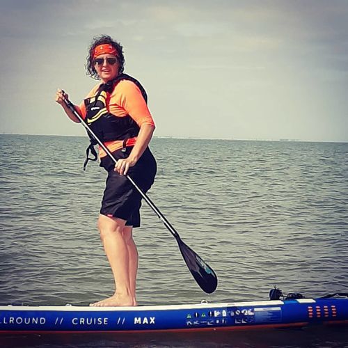 Customer photo review of Aquaplanet MAX 10’6″ Inflatable Paddle Board Package - Orange