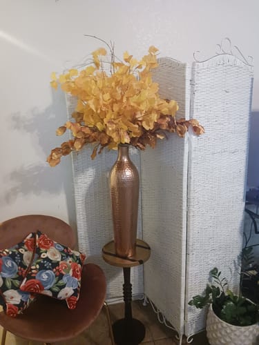 Customer photo review of Bulk 35" Artificial Fall Plants Flowers Ginkgo Long Stem Spray for Home Kitchen Thanksgiving Table Centerpieces Festival Decor Wholesale