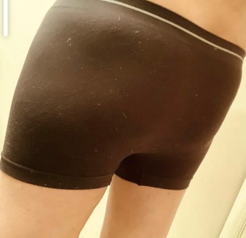 Customer photo review of Men's Long Anti-Chafing Athletic Boxer Briefs