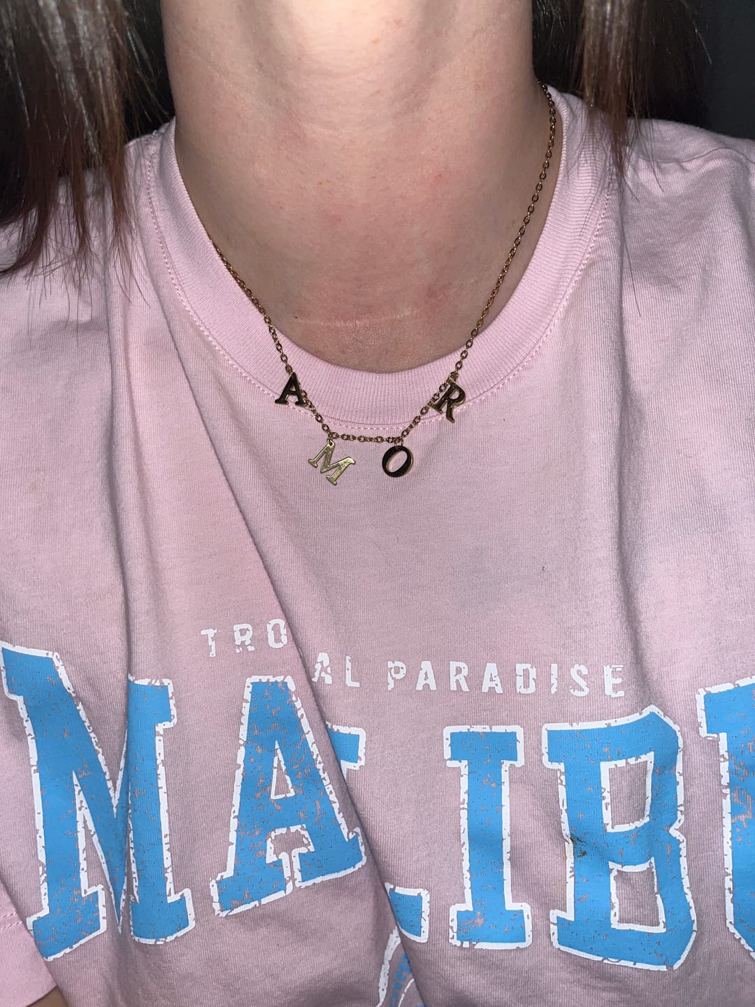 Customer photo review of Collier Personnalisable Initiales