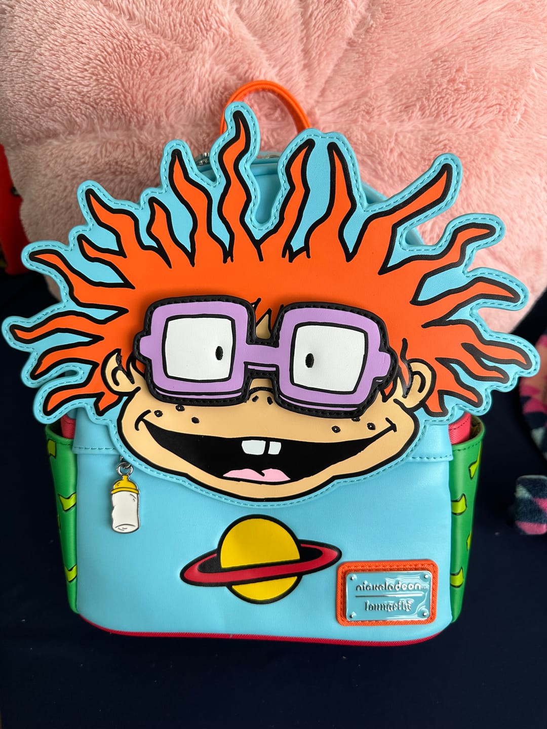 Customer photo review of 707 Street Exclusive - Loungefly Nickelodeon Rugrats Chuckie Cosplay Mini Backpack With Removable Glasses
