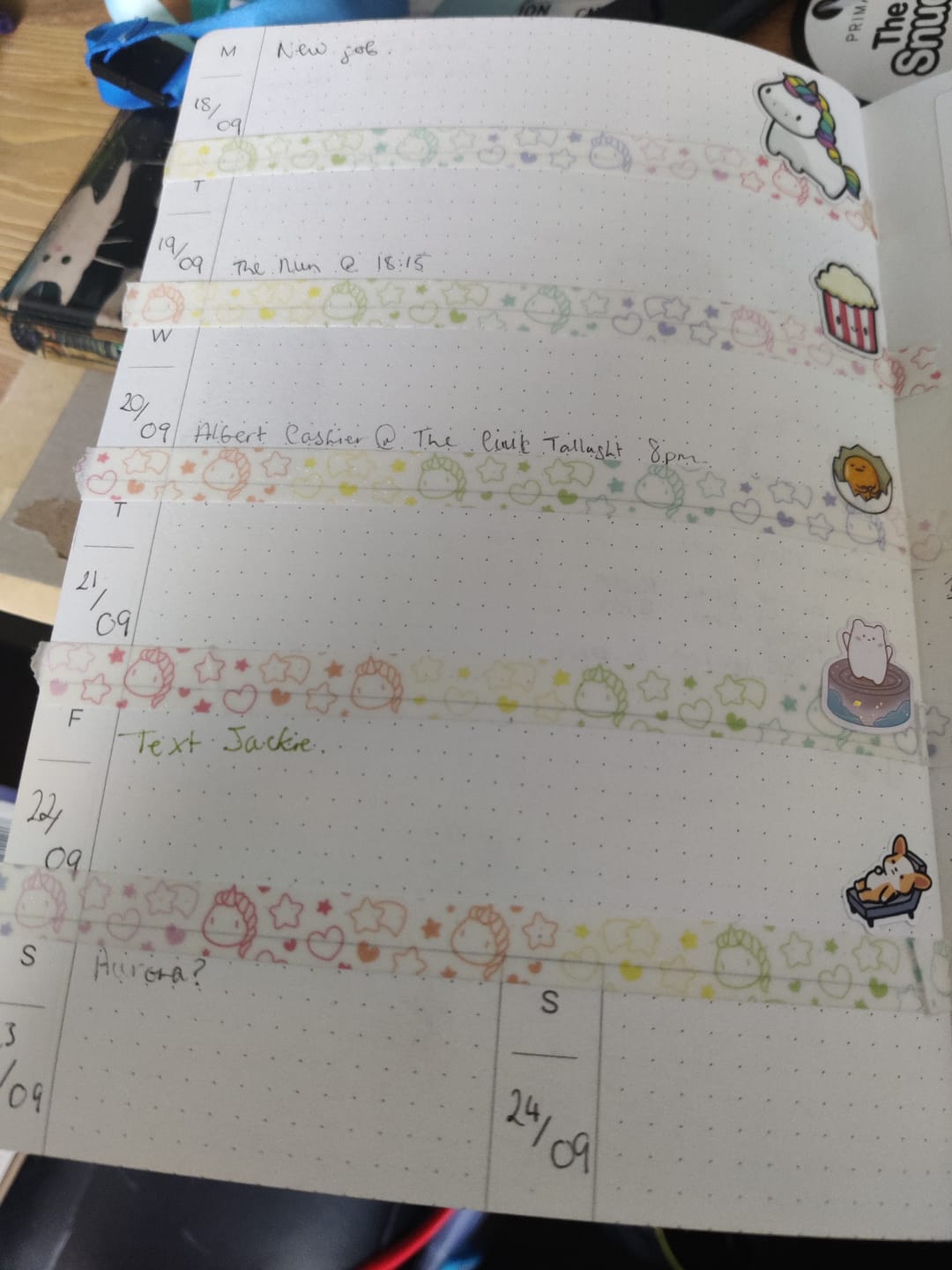 Customer photo review of Rainbow Unicorns Washi Tape (Set of 2)