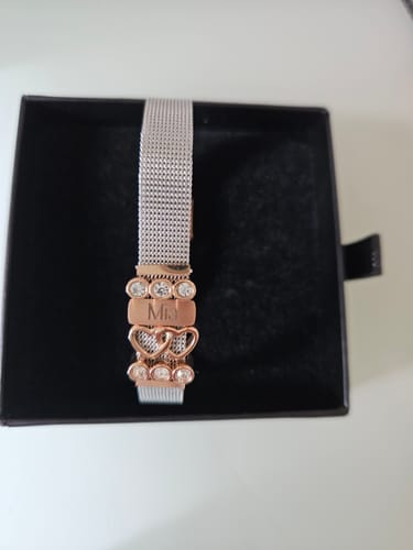 Customer photo review of Mesh bracelet silver/rose luxe