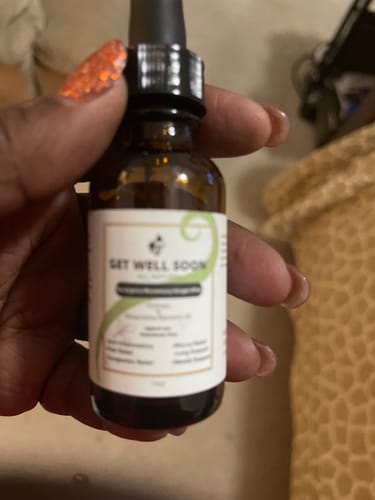 Customer photo review of GET WELL SOON wellness, pain & respiratory recovery oil
