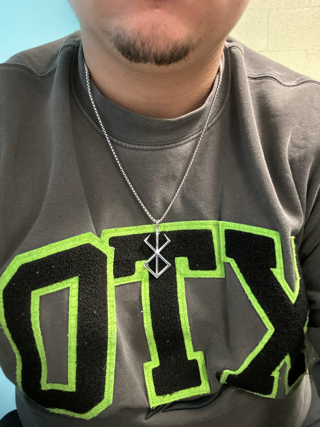 Customer photo review of Brand of Sacrifice Pendant