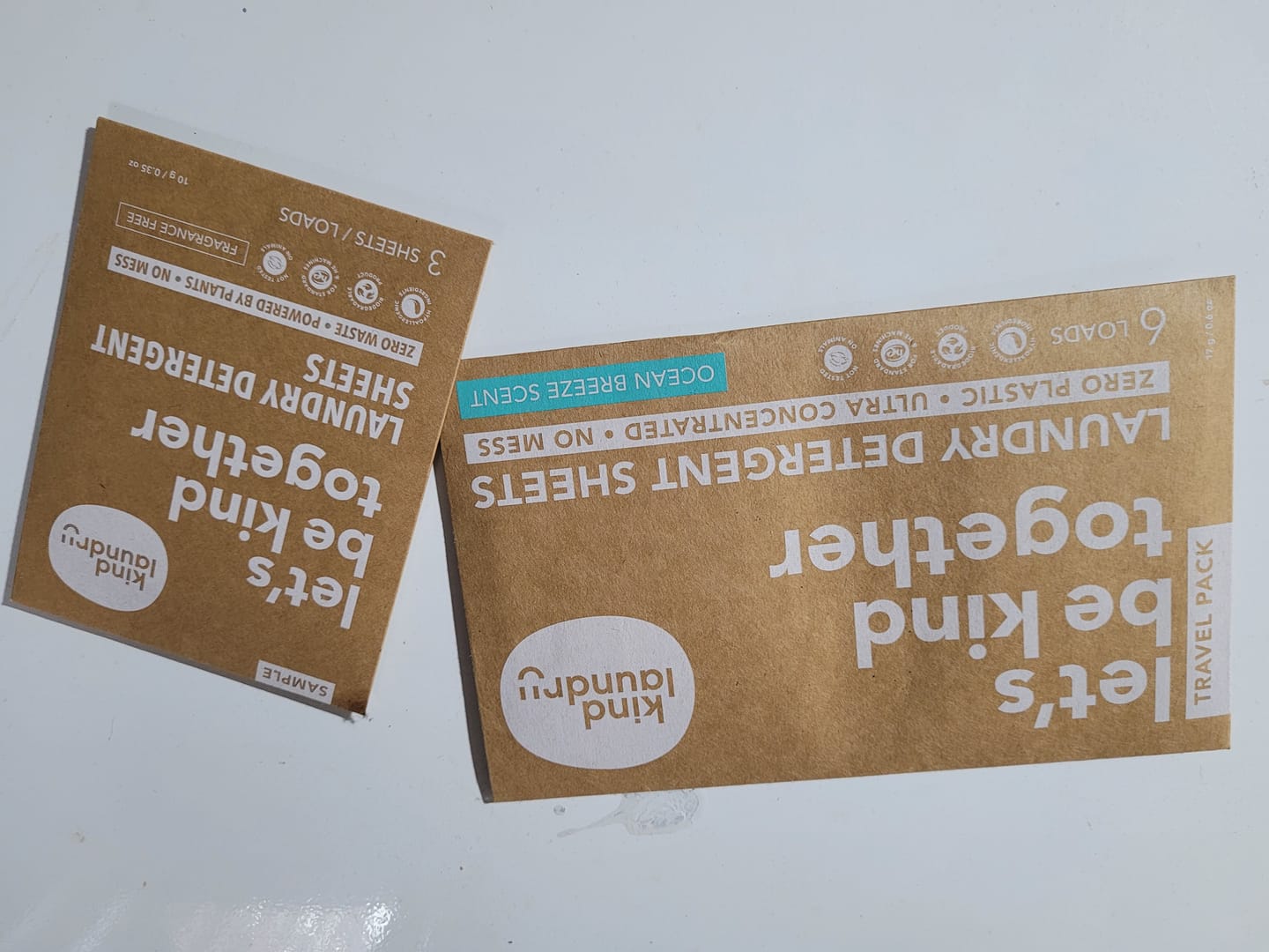 Customer photo review of Laundry Soap Sheets (Travel Size) - Fragrance Free (6 Sheets)