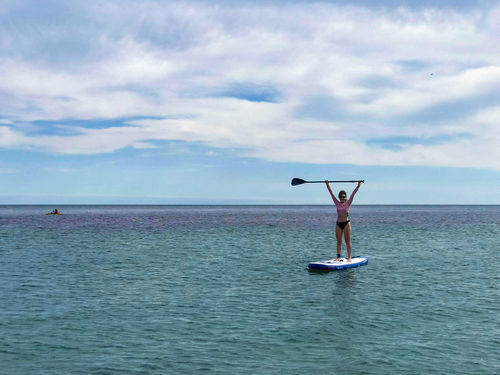Customer photo review of Aquaplanet MAX 10’6″ Inflatable Paddle Board Package - Orange
