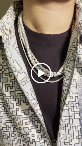 Customer video review of 7MM Moissanite Rope Chain 14K White Gold