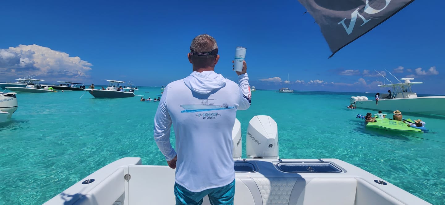 Customer photo review of American Flag Women's Dri-Fit Custom Boat Shirts - Long Sleeve