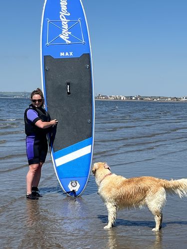 Customer photo review of Aquaplanet MAX 10’6″ Inflatable Paddle Board Package - Blue