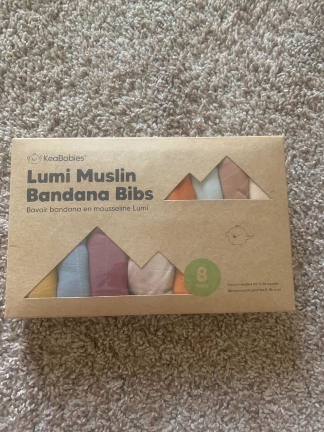 Customer photo review of 8-Pack Lumi Muslin Bandana Bibs