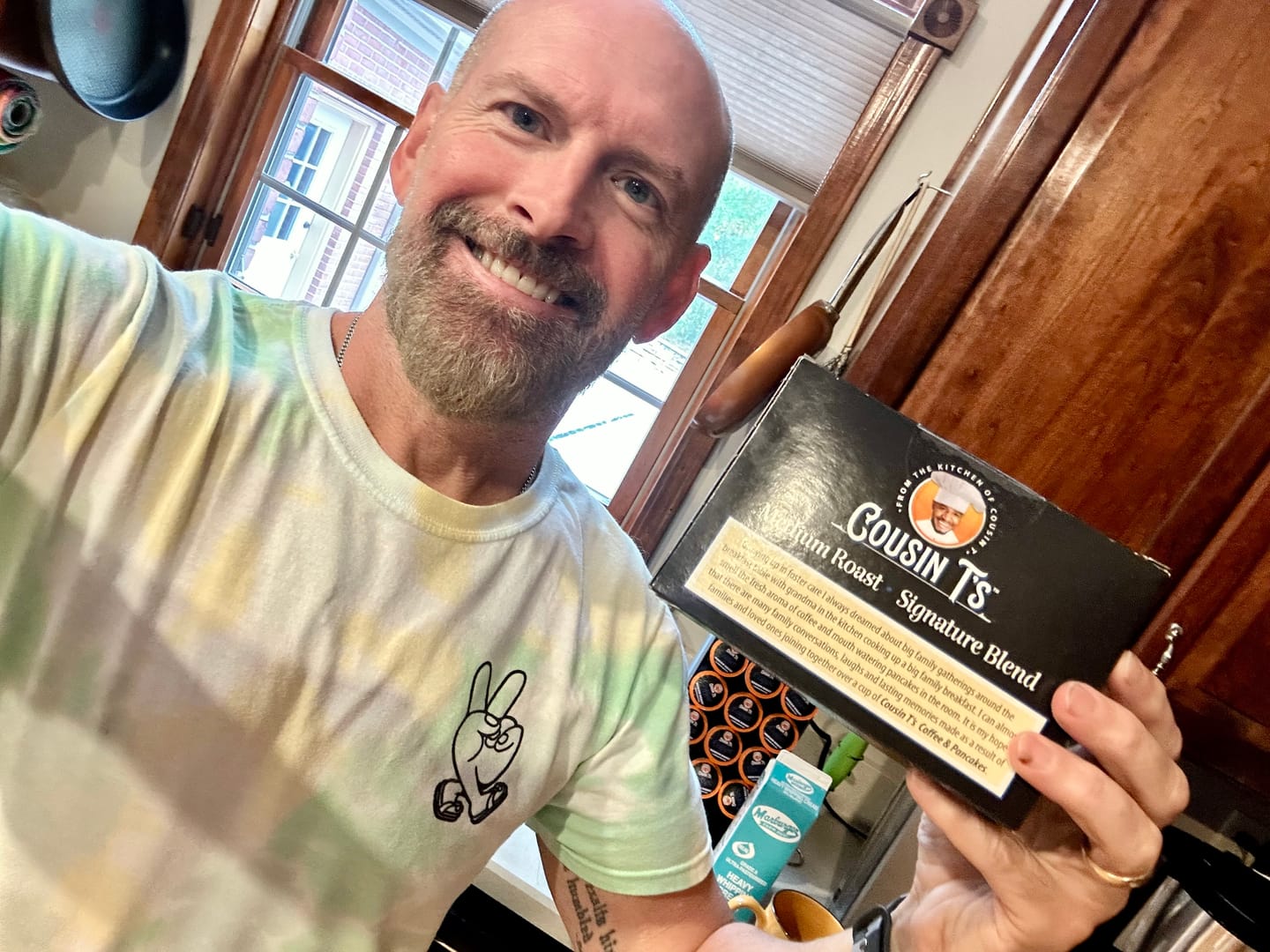 Customer photo review of Cousin T's Signature Blend Medium Roast Coffee