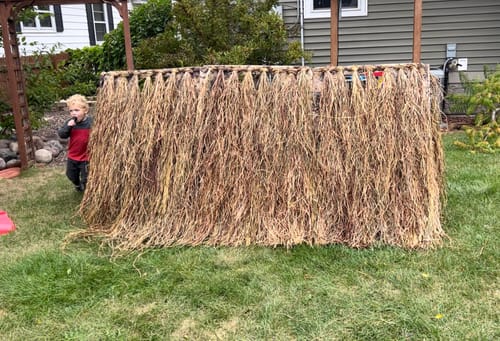 Customer photo review of Hunting Blind Raffia Grass (Pack)