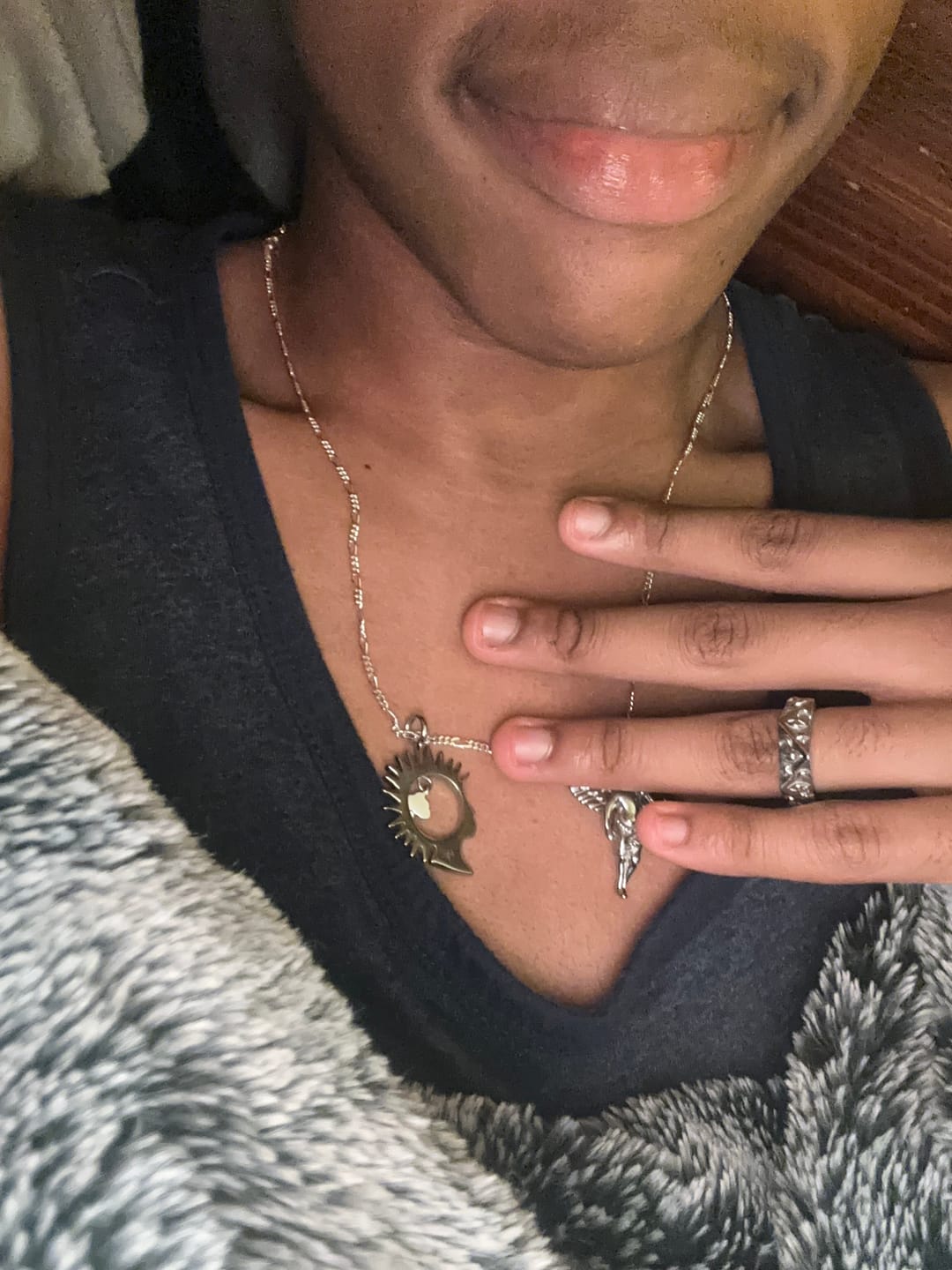 Customer photo review of HEAD IN THE CLOUDS PENDANT