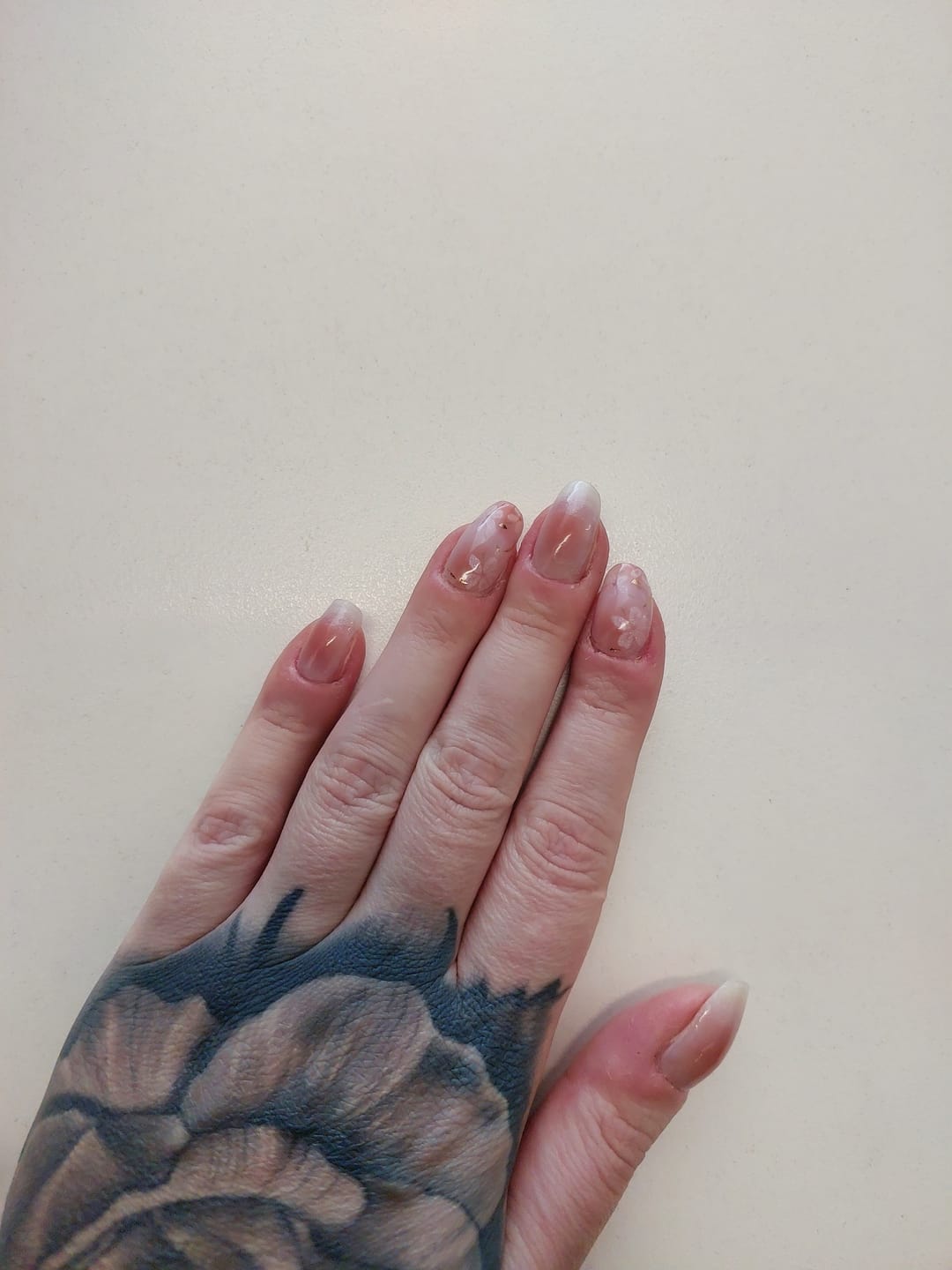 Customer photo review of NEW Blushing Sakura DIY Semicured Gel Nail Sticker Kit (LIMITED EDITION)