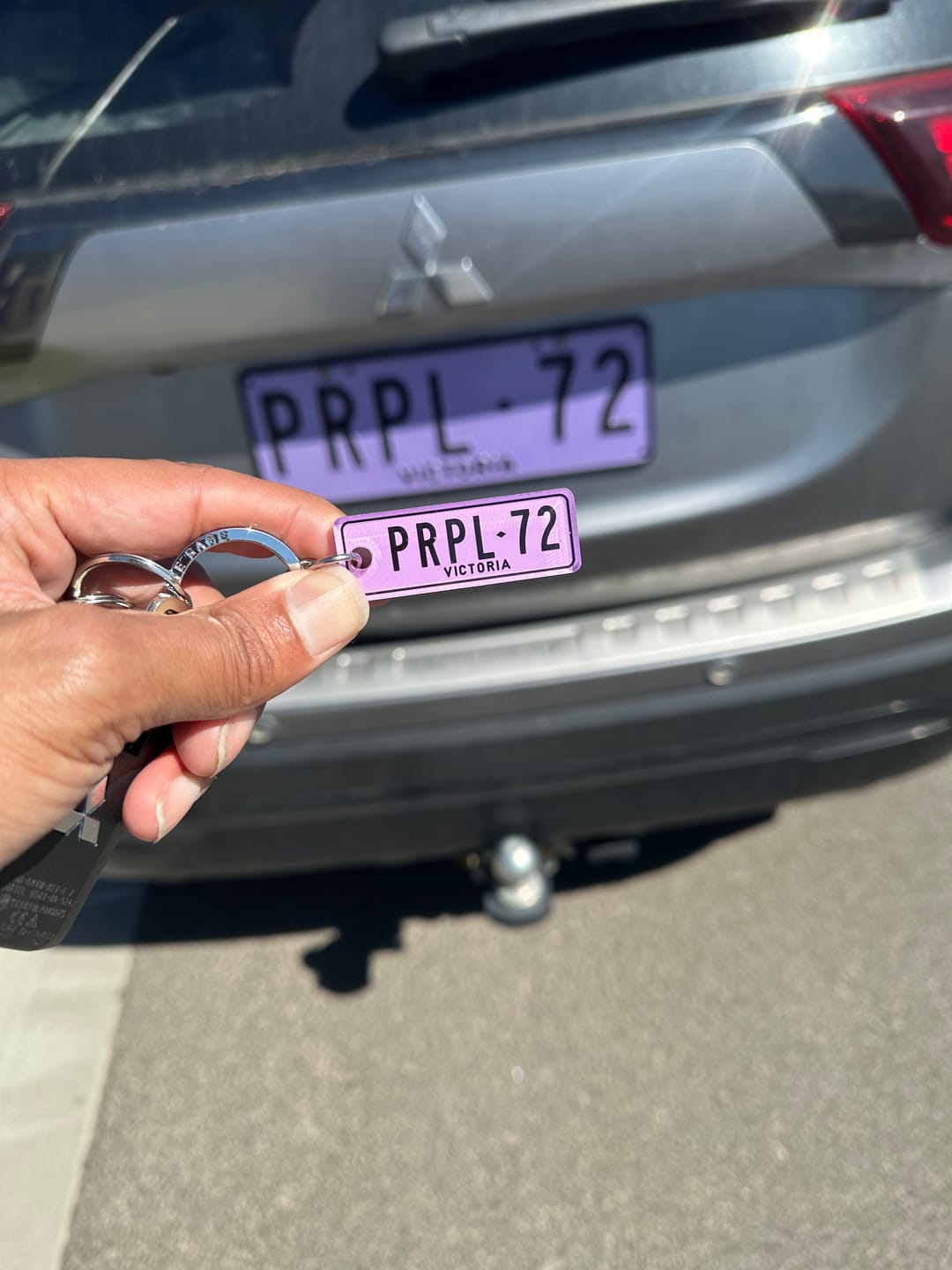 Customer photo review of VIC Classic Licence Plate Custom Keychain
