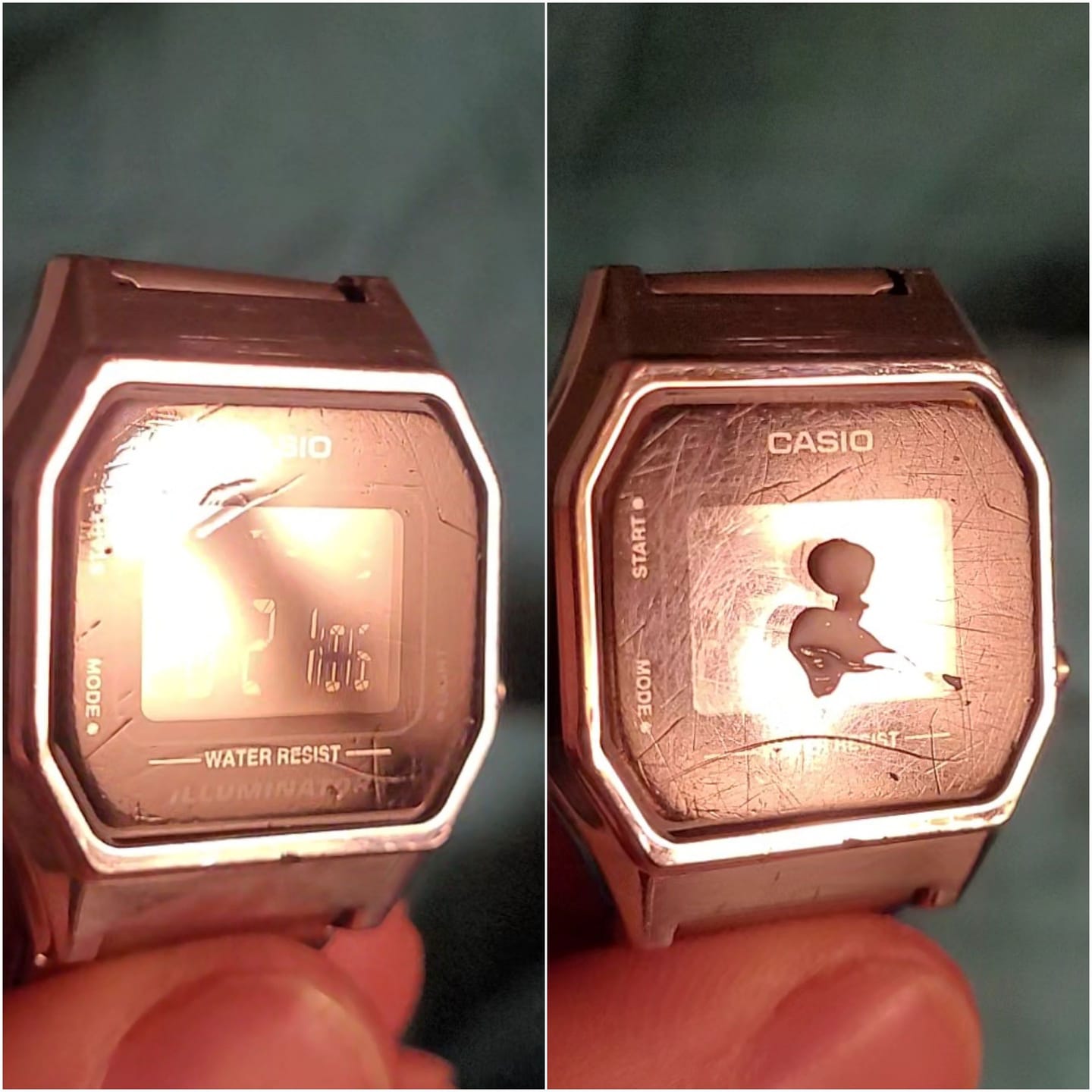 Customer photo review of Polywatch Polish Plastic - ¡Limpia rayas en cristal acrílico!