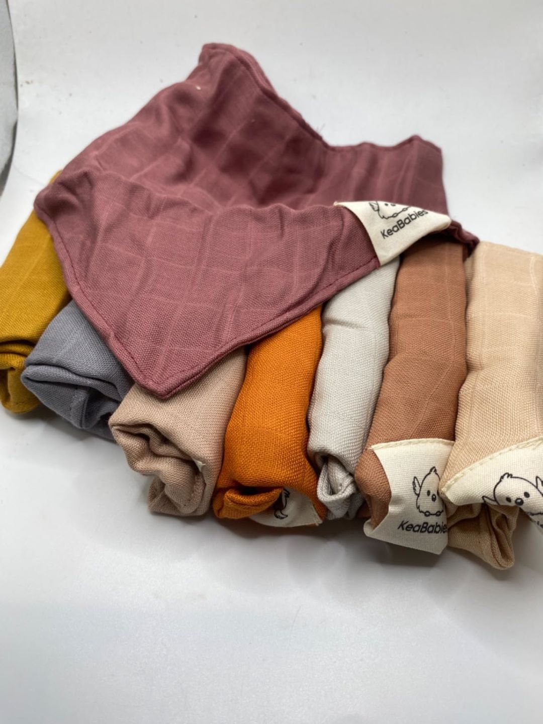 Customer photo review of 8-Pack Lumi Muslin Bandana Bibs