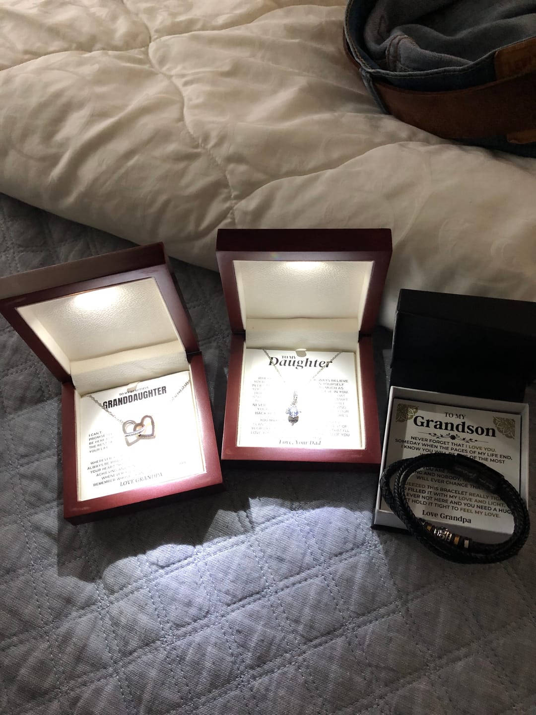 Customer photo review of To My Grandson | Braided Bracelet Gift Set - SS514B